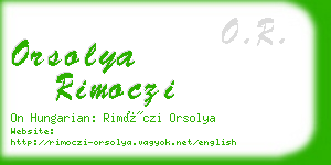 orsolya rimoczi business card